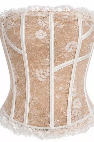 Corset de Renda com Amarração nas Costas 1